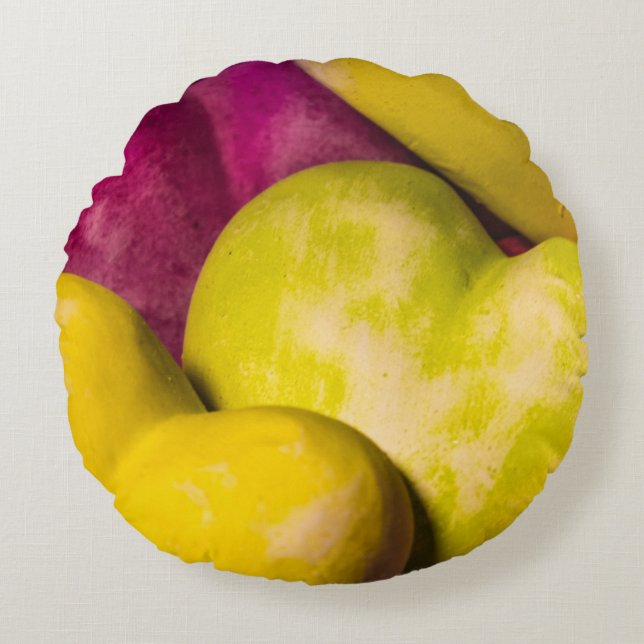 Almofada Redonda Coração, coração doce... (Frente)