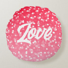 Almofada Redonda Corações e Amor do namorados
