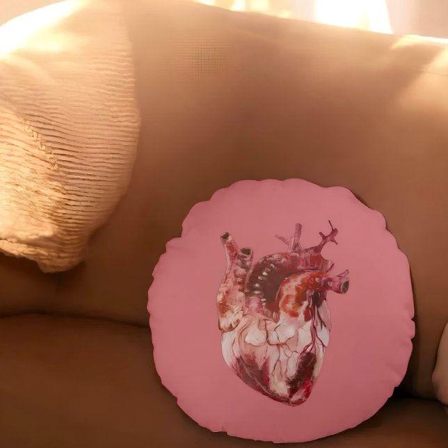 Almofada Redonda Corações Travesseiros redondos (Criador carregado)