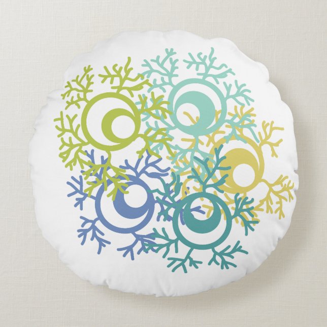 Almofada Redonda Coral (Frente)