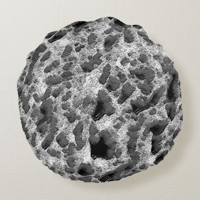 Almofada Redonda Coral com cor preta e branca (Verso)