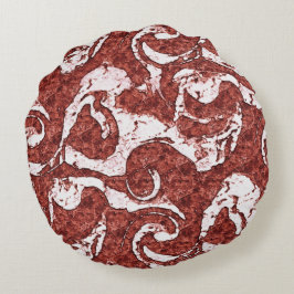 Almofada Redonda Coral rochoso e manchas brancas