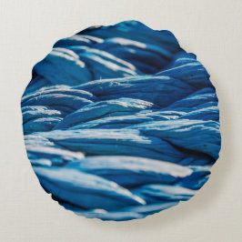 Almofada Redonda Corda Azul