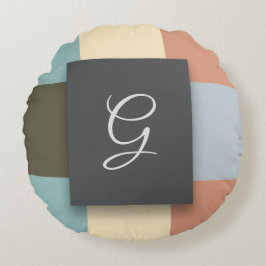 Almofada Redonda cores quadradas