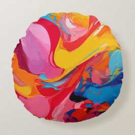 Almofada Redonda Cores vibrantes