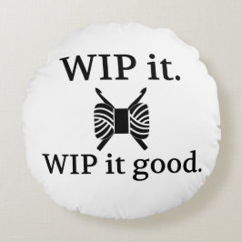 Almofada Redonda Corte WIP de bons Artesanatos