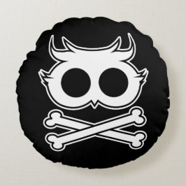 Almofada Redonda Coruja Cross Bone
