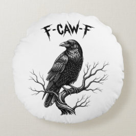 Almofada Redonda Corvo - F-Caw-F