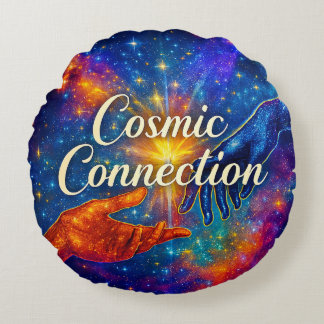 Almofada Redonda 🪐 Cosmic Connection Decorative Pillow