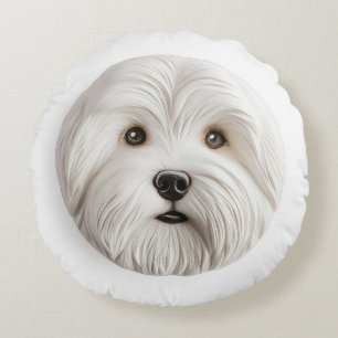 Almofada Redonda Coton De Tulear Dog 3D Inspirado