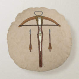 Almofada Redonda Cotovelo medieval com parafusos