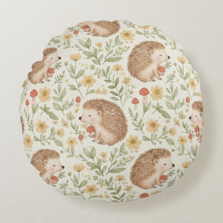 Almofada Redonda Cottagecore Hedgehog