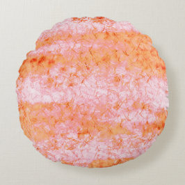 Almofada Redonda Couro de salmão, esbranquiçado