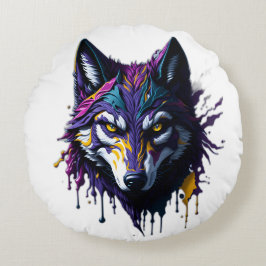 Almofada Redonda Coussin décoratif rond deux design différents