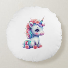 Almofada Redonda coussin licorne