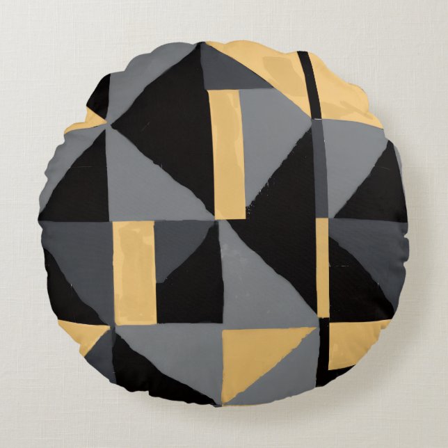 Almofada Redonda Coussins rond Géométrie Moderne Artisanal (Frente)