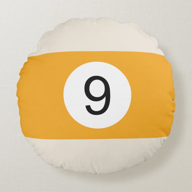 Almofada Redonda Coussins Ronds Boule de Billard #9 (Frente)