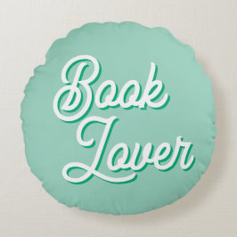 Almofada Redonda Cozy Green Book Lover Round Throw Pillow