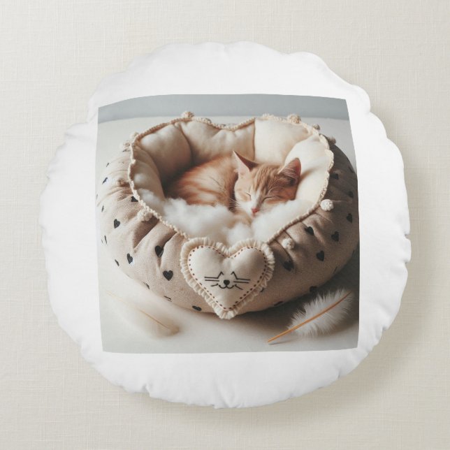 Almofada Redonda Cozy Haven Pet Travesseiro Bed" (Frente)