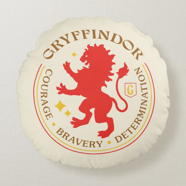 Almofada Redonda CRACHÁ GRYFFINDOR™ Red Lion House (Frente)