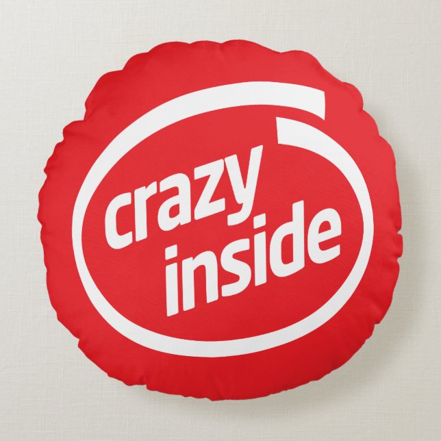 Almofada Redonda Crazy inside (Frente)