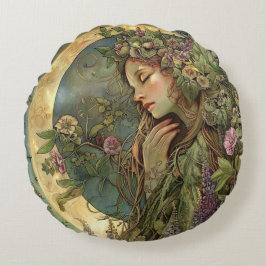 Almofada Redonda Crescent Moon Ostara