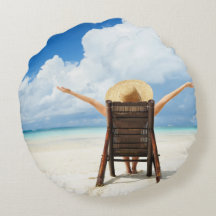 Criar seu próprio travesseiro redondo da foto