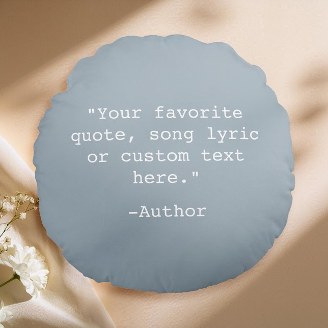 Almofada Redonda Crie sua própria cotação (Criador carregado)