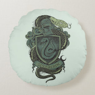 Almofada Redonda Crista de Harry Potter Slytherin