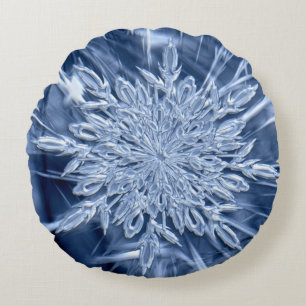Almofada Redonda Cristal de Gelo Snowflake