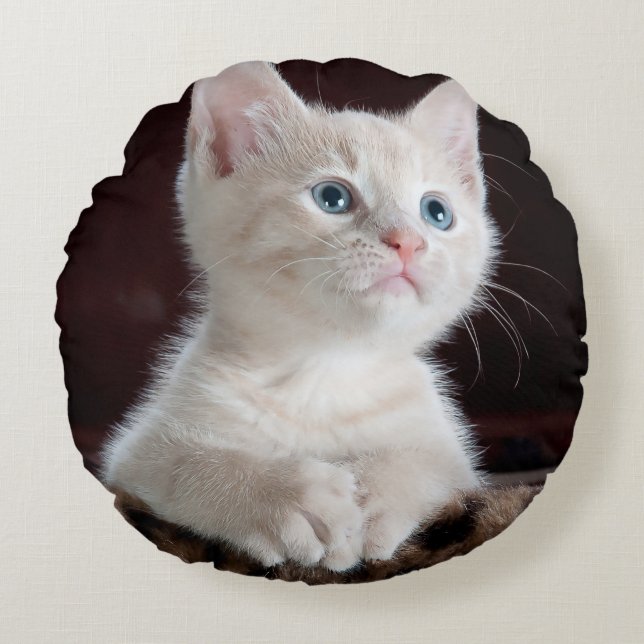 Almofada Redonda Cristóvão Branco Vulnerável (Frente)