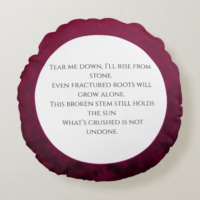 Almofada Redonda Crushed Bloom (Frente)