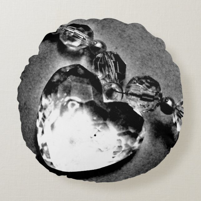 Almofada Redonda Crystal Heart (Frente)