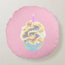 Almofada Redonda Cupcake de celebração