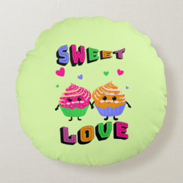 Almofada Redonda Cupcakes bonitos
