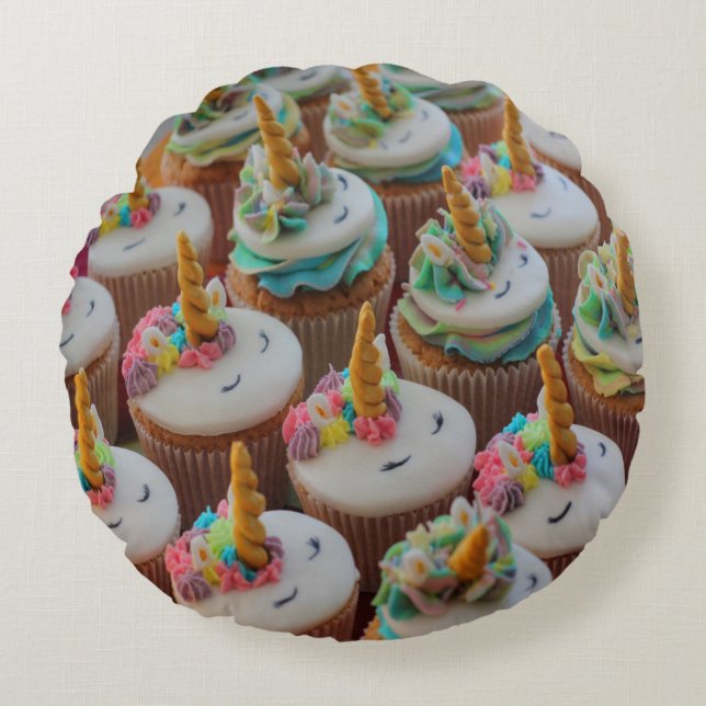 Almofada Redonda Cupcakes Design (Frente)