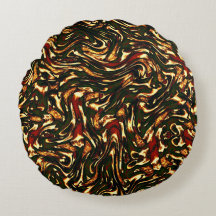 Curvas castanho-avermelhadas e amarelas malhadas