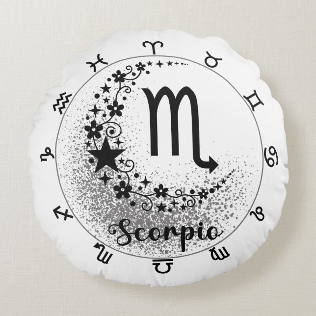 Almofada Redonda Cushion de conforto: Abrace seu Escorpião Interior (Frente)