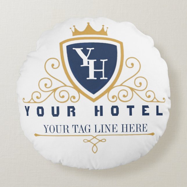 Almofada Redonda Customize Luxury hotel business company restaurant (Frente)