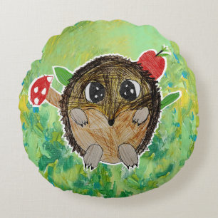 Almofada Redonda Cute Hedgehog