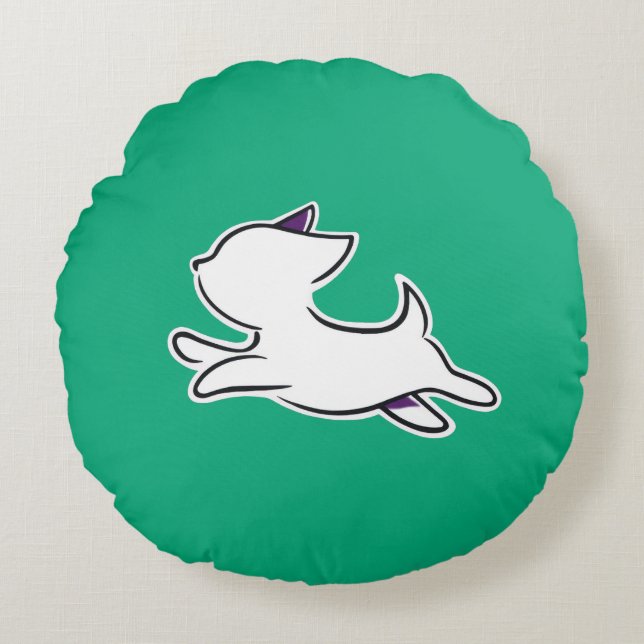 Almofada Redonda Cute Jumping Dog – Kids (Frente)