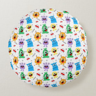 Almofada Redonda Cute Little Monsters
