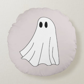 Almofada Redonda Cute Pastel Ghost Pattern