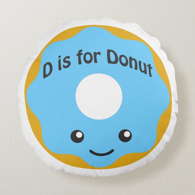 Almofada Redonda D é para Rosquinha (Frente)