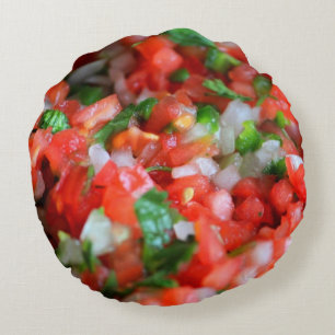 Almofada Redonda ~ da salsa do ~ de Pico de Gallo
