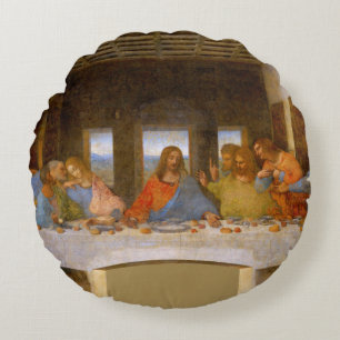 Almofada Redonda Da Vinci Último Clássico de Arte Bela-Sucedente