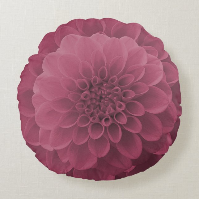 Almofada Redonda Dahlia Rosa (Frente)