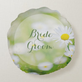 Almofada Redonda Daisy Daisies Fllower Floral Summer Forever