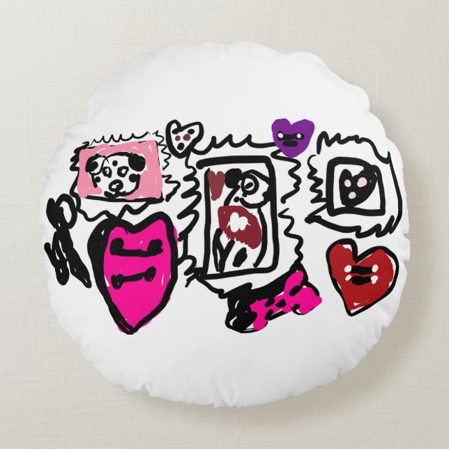 Almofada Redonda Dalmatian lovely  (Frente)