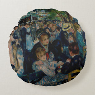 Almofada Redonda Dança no Le Moulin de la Galette - Auguste Renoir